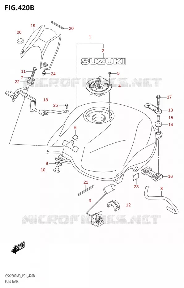 BENZINETANK (GSX250RRLZ:M3:P01) Suzuki MOTO 250 GSX-R 2023  GSX250RRLJ M3 (P01)