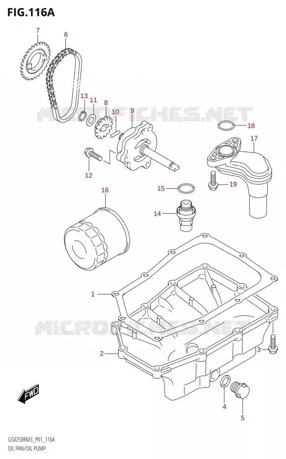 OLIEDEKSEL - OLIEPOMP Suzuki MOTO 250 GSX-R 2023  GSX250RRLJ M3 (P01)