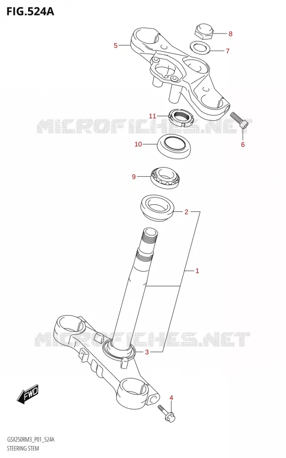 STUURKOLOM Suzuki MOTO 250 GSX-R 2023  GSX250RRLJ M3 (P01)