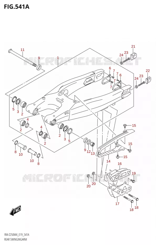 SWINGARM Suzuki MOTO 250 RM-Z 2024  RM-Z250 M4 (E19)