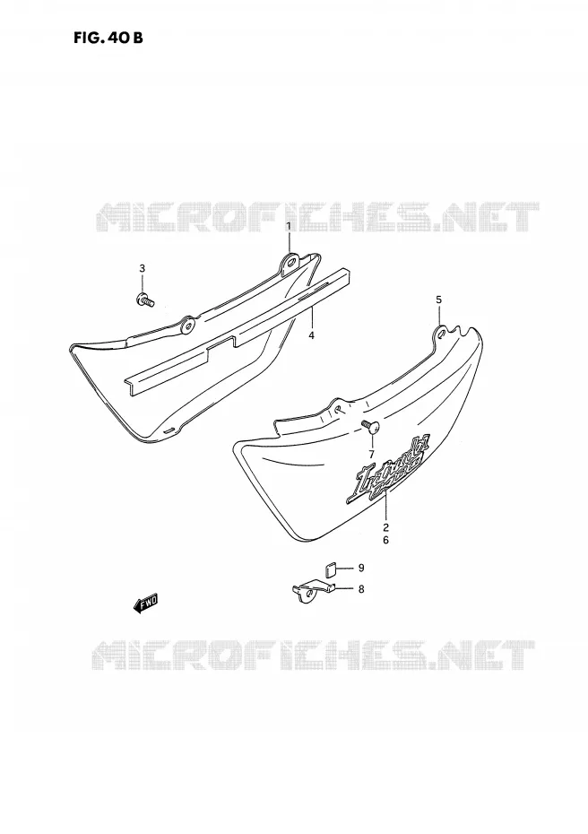 ACHTER KUIP  (MODELE N/P/R) Suzuki MOTO 1400 INTRUDER 1992  VS1400GLPN(E2)