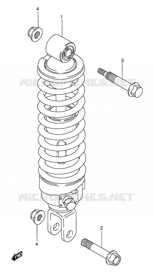 ACHTER SCHOKDEMPER Suzuki MOTO 50 TS-W 1983  TS50WD(E6)