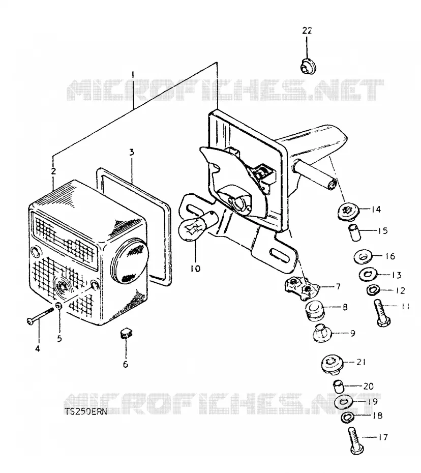 ACHTERLICHT (E22) Suzuki MOTO 250 TS-ER 1992  TS250ERN