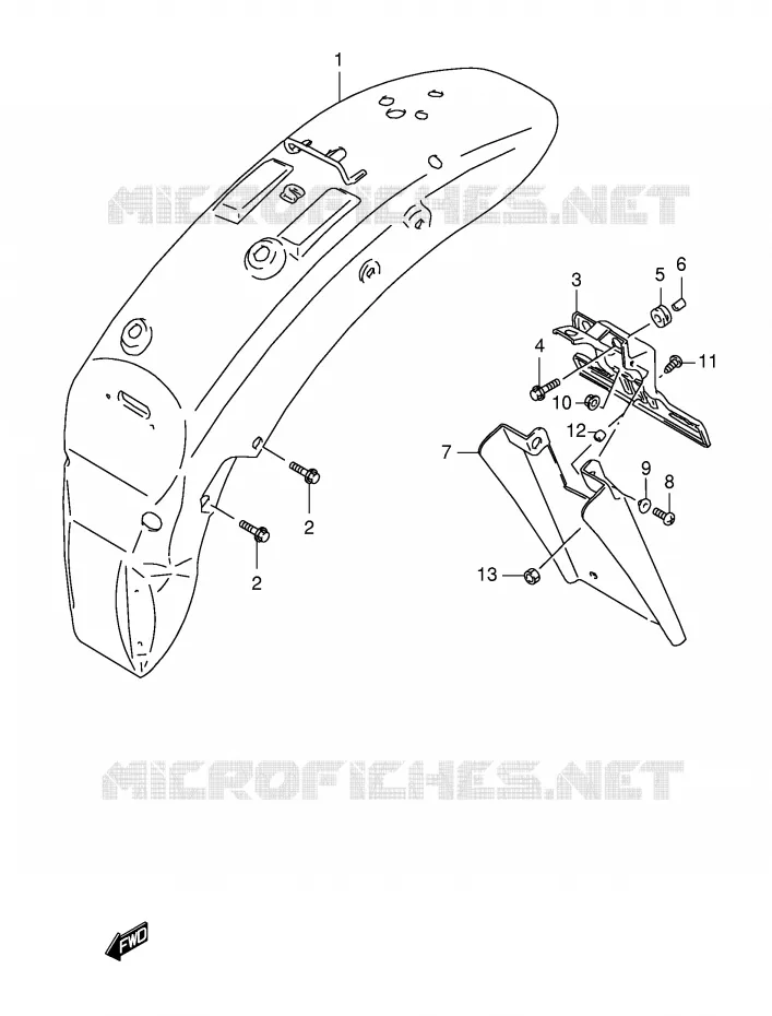 ACHTERSPATBORD Suzuki MOTO 800 INTRUDER 2002  VS800GLK2(E22)