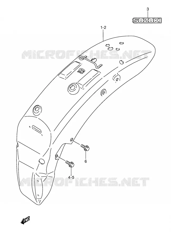 ACHTERSPATBORD Suzuki MOTO 800 INTRUDER 2002  VS800GLK2(E3/E28)