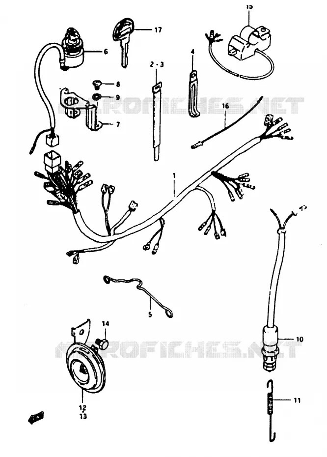 BEDRADING Suzuki MOTO 50 TS-ER 1983  TS50ERKDBD(Z/D)
