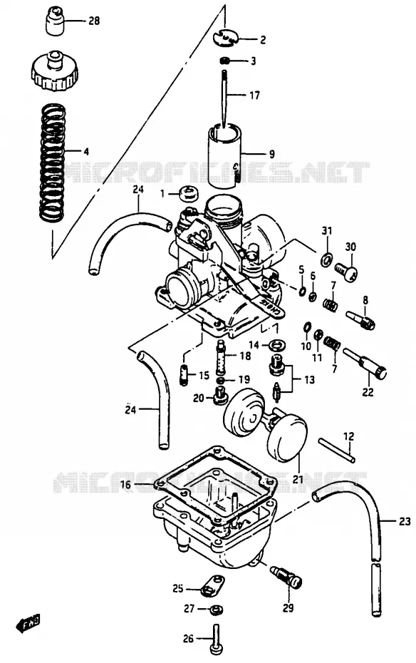CARBURATOR Suzuki MOTO 50 Autres-modeles 1994  TV50R(M/R)
