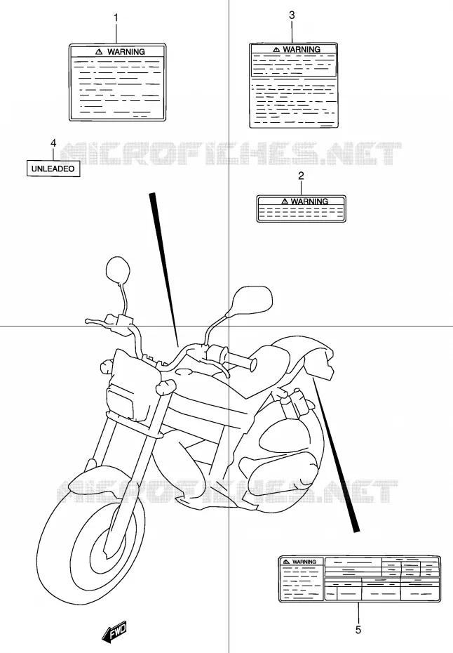 ETIKET (MODELE Y) Suzuki MOTO 50 STREET-MAGIC 1998  TR50SW(E2)