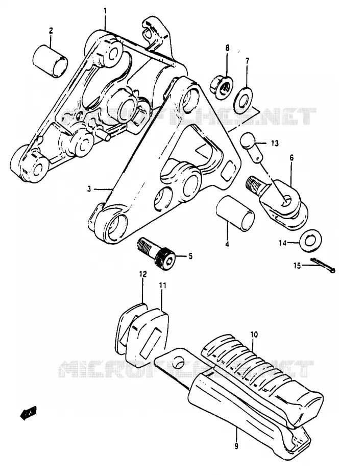 FOOTREST Suzuki MOTO 50 Autres-modeles 1994  TV50R(M/R)