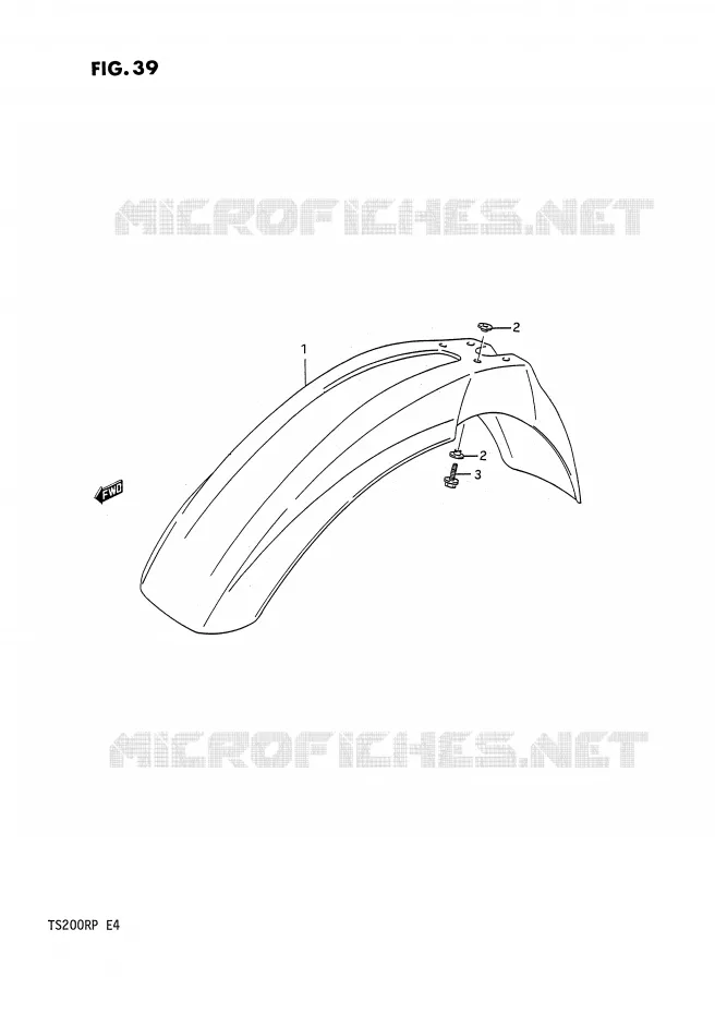 FRONT FENDER Suzuki MOTO 200 TS-R 1993  TS200RP(E4)