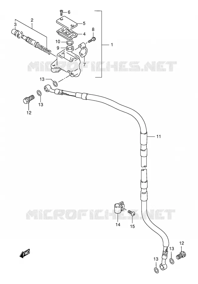 FRONT HOOFDREMCILINDER (MODELE R P9) Suzuki MOTO 125 TS-ER 1982  TS125ERZ(E1)