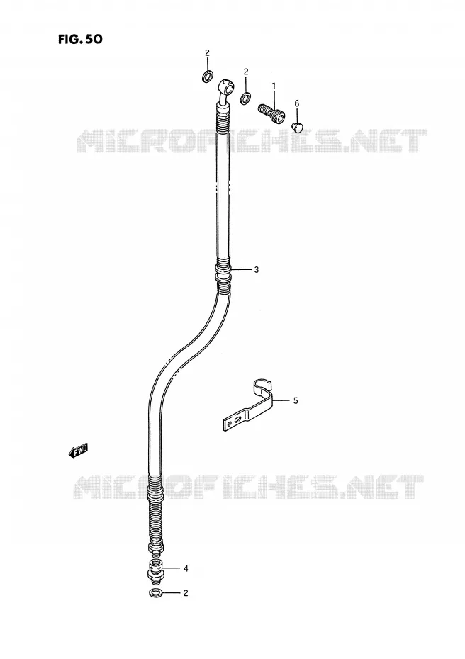 FRONT REMSLANG Suzuki MOTO 1400 INTRUDER 1987  VS1400GLFH(E2)
