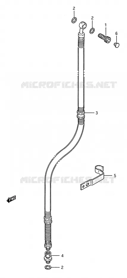 FRONT REMSLANG Suzuki MOTO 1400 INTRUDER 1994  VS1400GLPR(E28)