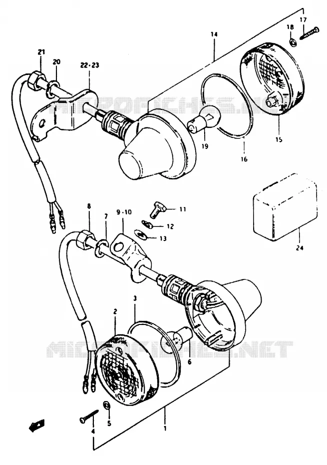 INDICATOREN Suzuki MOTO 50 TS-ER 1982  TS50ERKDBZ(Z/D)