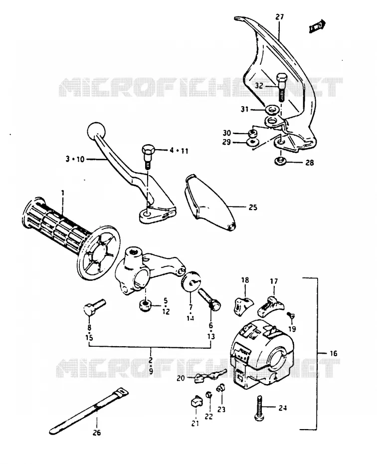 LINKER HANDGREEP Suzuki MOTO 125 TS-X 1984  TS125XE(E/F/G)