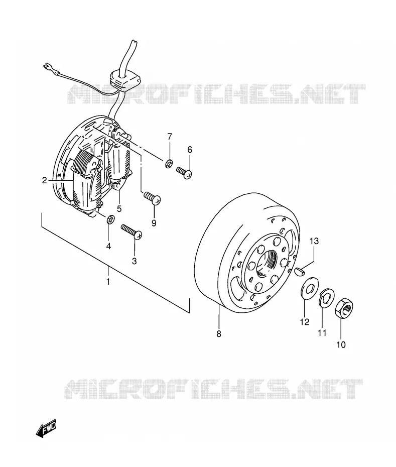ONTSTEKING (MODELE R P9) Suzuki MOTO 125 TS-ER 1994  TS125ERCR(E1)