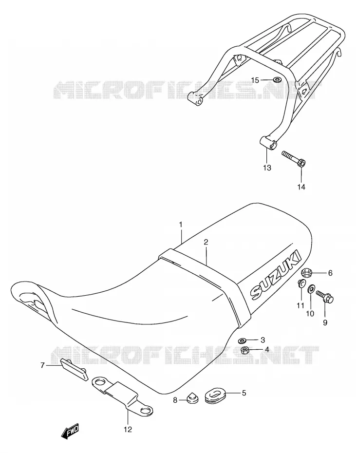 SEAT (MODELE K/L) Suzuki MOTO 125 TS-R 1992  TS125RN(E2)