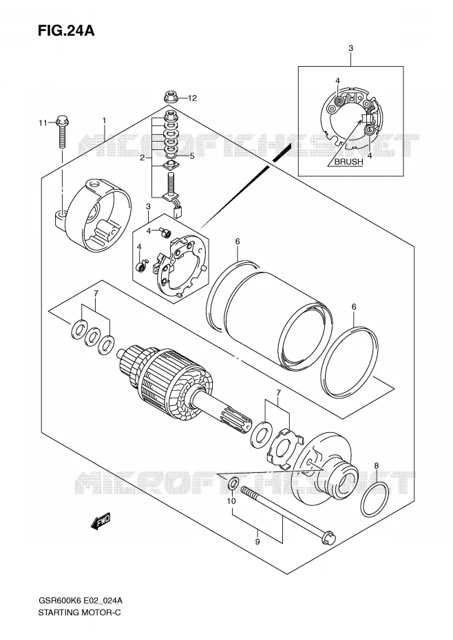 STARTMOTOR (MODEL K8/K9/L0) Suzuki MOTO 600 GSR 2010  GSR600AL0(E2)