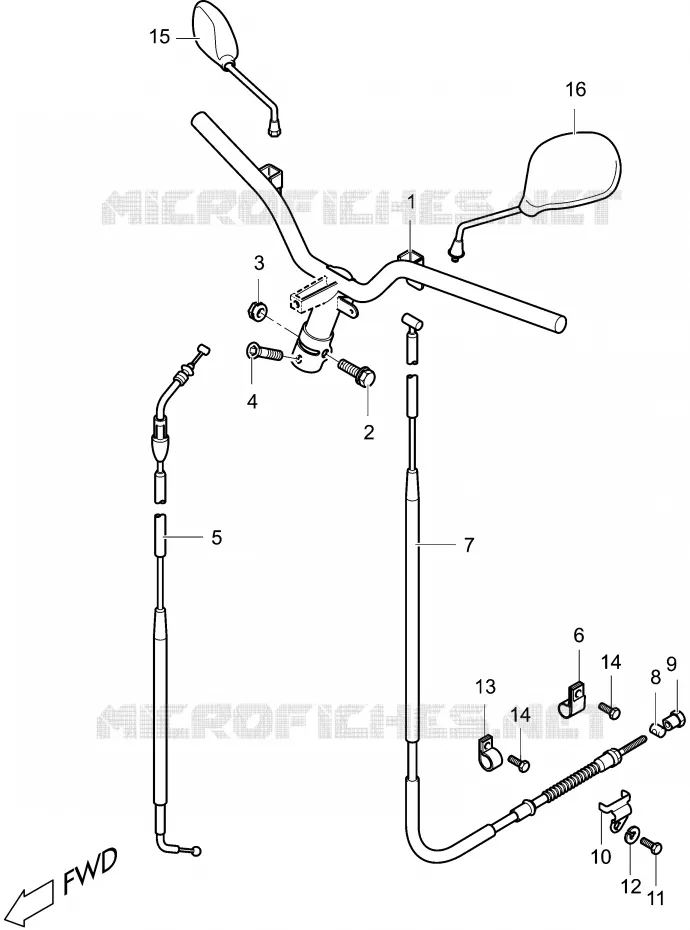 STUUR Suzuki SCOOTER 50 ESTILETE 2000  UF50ZY