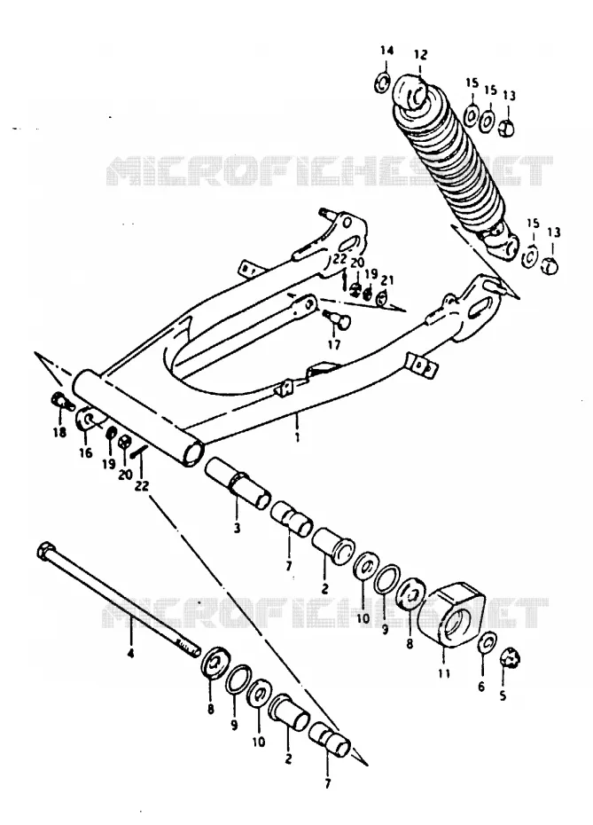SWINGARM Suzuki MOTO 125 TS 1979  TS125N