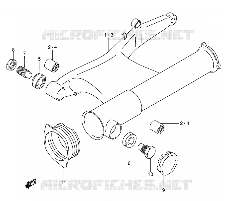 SWINGARM Suzuki MOTO 1500 INTRUDER 2000  VL1500Y(E2)