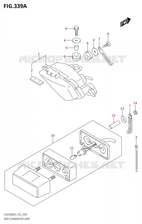 ACHTERLICHT Suzuki MOTO 250 GSX-R 2019  GSX250RA L9/GSX250RZA L9 P24