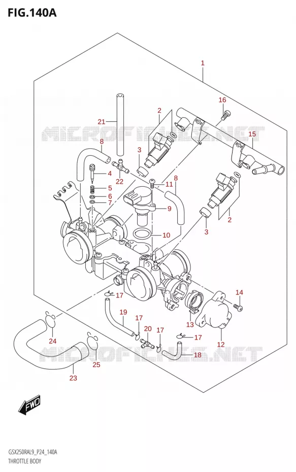 GASKLEPHUIS Suzuki MOTO 250 GSX-R 2019  GSX250RA L9/GSX250RZA L9 P24