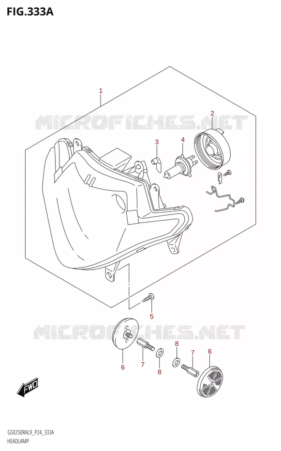 KOPLAMP Suzuki MOTO 250 GSX-R 2019  GSX250RA L9/GSX250RZA L9 P24