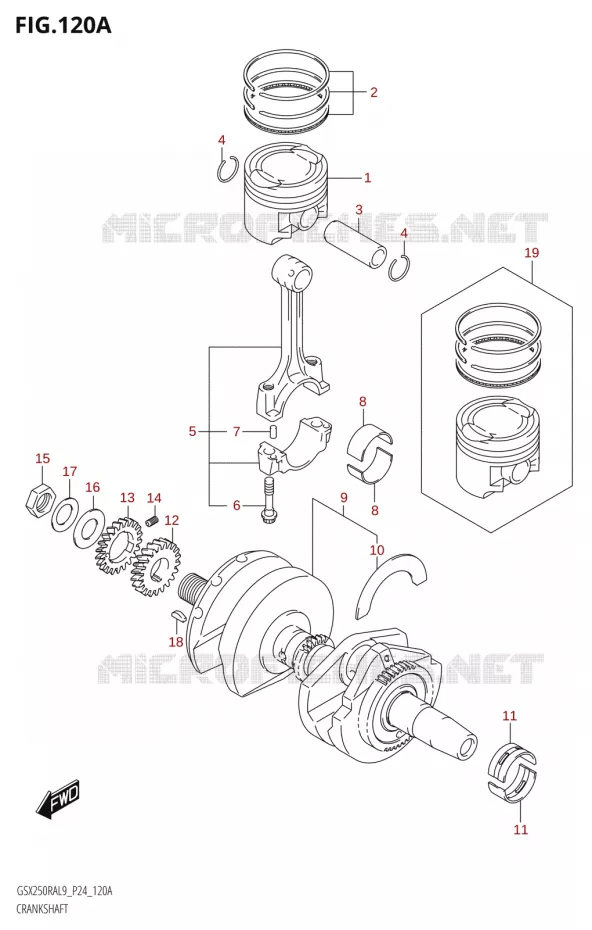KRUKAS Suzuki MOTO 250 GSX-R 2019  GSX250RA L9/GSX250RZA L9 P24