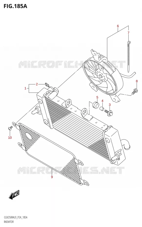 RADIATOR Suzuki MOTO 250 GSX-R 2019  GSX250RA L9/GSX250RZA L9 P24