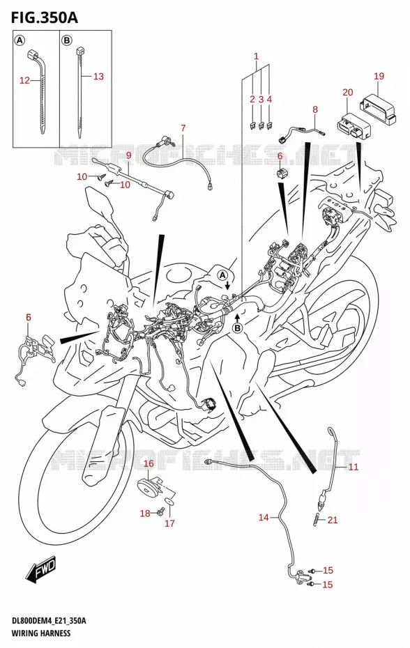 BEDRADING Suzuki MOTO 800 V-STROM 2024  DL800DERC M4 (E21)