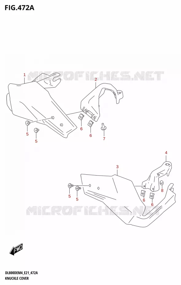 KNUCKLE COVERS Suzuki MOTO 800 V-STROM 2024  DL800DERC M4 (E21)
