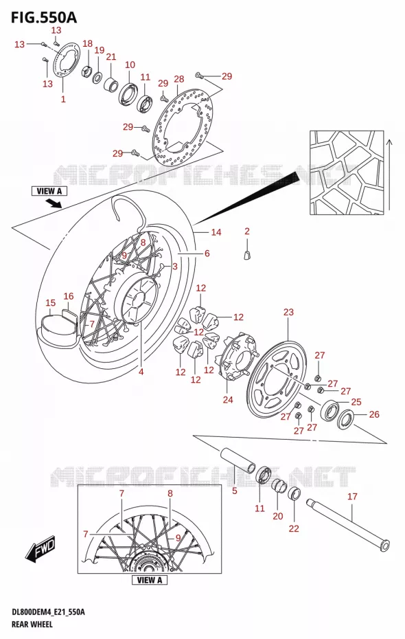 ACHTERWIEL Suzuki MOTO 800 V-STROM 2024  DL800DEUC M4 (E21)