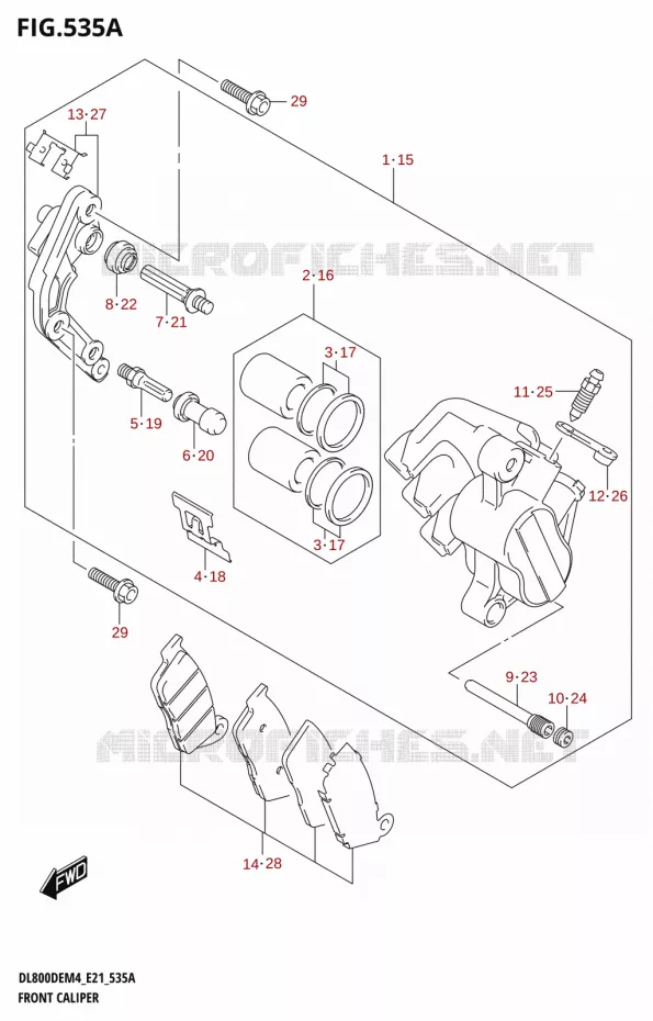 FRONT CALIPER Suzuki MOTO 800 V-STROM 2024  DL800DEUC M4 (E21)