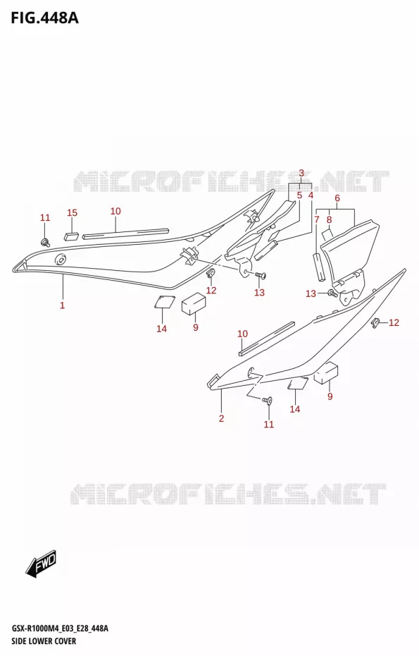 ACHTERZIJ KUIP (GSX-R1000A) Suzuki MOTO 1000 GSX-R 2024  GSX-R1000A M4 E03 E28 E33