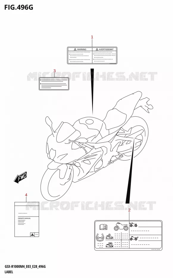 ETIKET (E28) Suzuki MOTO 1000 GSX-R 2024  GSX-R1000A M4 E03 E28 E33