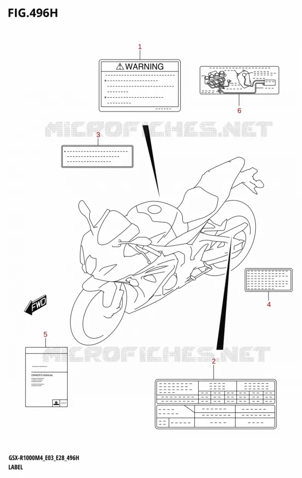 ETIKET (E33) Suzuki MOTO 1000 GSX-R 2024  GSX-R1000A M4 E03 E28 E33