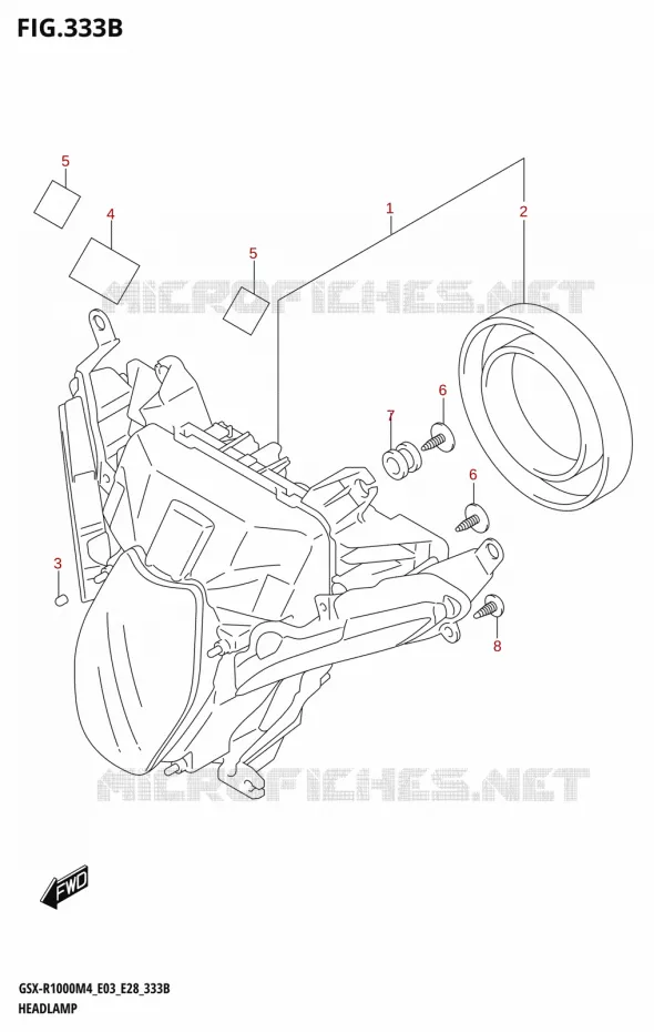 KOPLAMP (GSX-R1000RA,GSX-R1000RZA) Suzuki MOTO 1000 GSX-R 2024  GSX-R1000A M4 E03 E28 E33