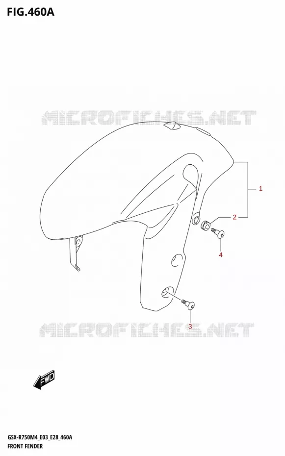 FRONT FENDER (GSX-R750) Suzuki MOTO 750 GSX-R 2024  GSX-R750 M4 (E03,E28,E33)