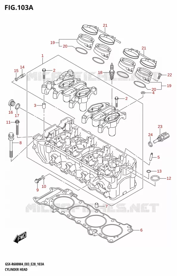 CILINDERKOP Suzuki MOTO 600 GSX-R 2024  GSX-R600 M4 (E03,E28,E33)