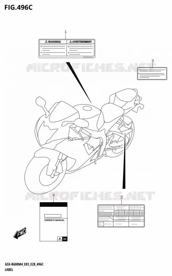 ETIKET (E28) Suzuki MOTO 600 GSX-R 2024  GSX-R600 M4 (E03,E28,E33)