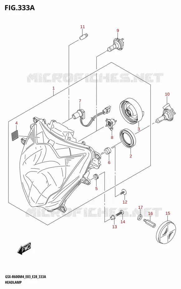 KOPLAMP Suzuki MOTO 600 GSX-R 2024  GSX-R600 M4 (E03,E28,E33)