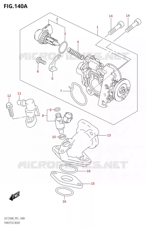 GASKLEPHUIS Suzuki SCOOTER 125 ACCESS 2020  UZ125NE M0 (E01)