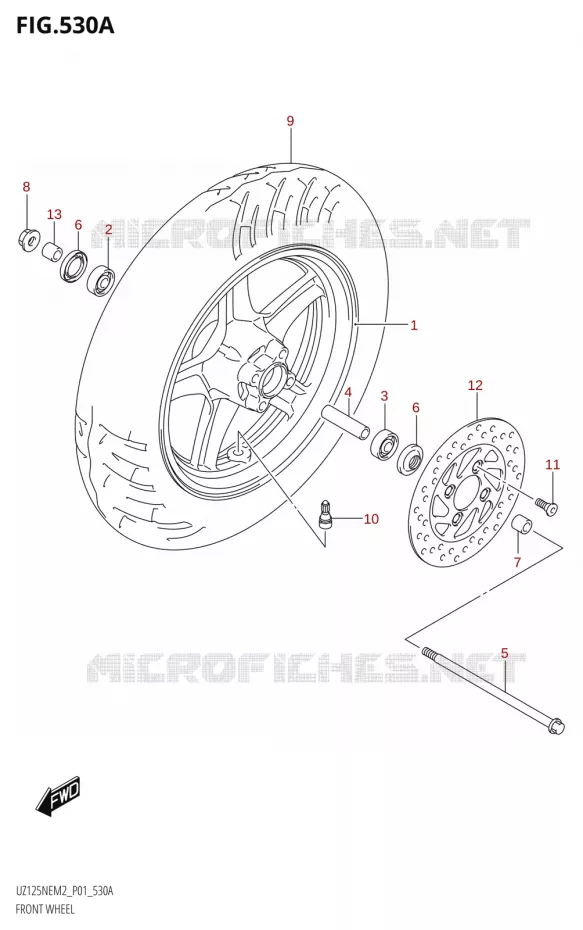VOORWIEL Suzuki SCOOTER 125 ACCESS 2022  UZ125NE M2 (E01)