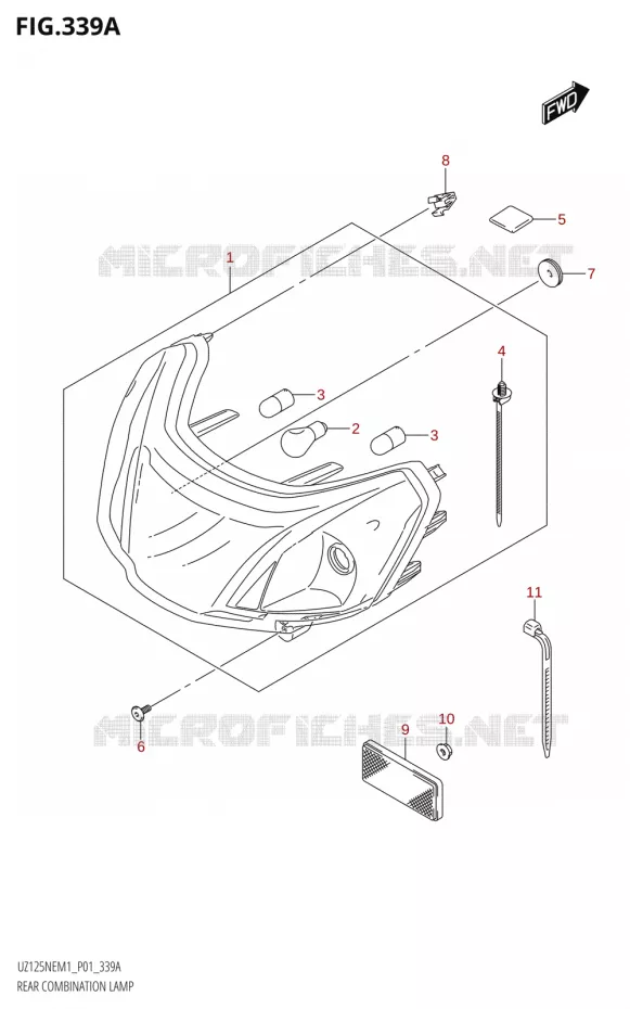 ACHTERLICHT Suzuki SCOOTER 125 ADDRESS 2023  UZ125NEY M3 (P19)