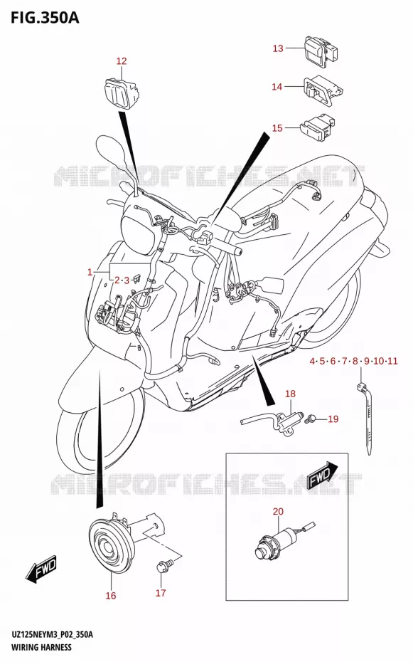 BEDRADING Suzuki SCOOTER 125 ACCESS 2023  UZ125NEY M3 (P19)