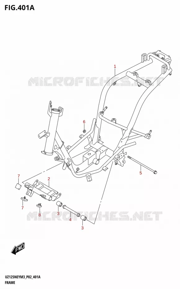 FRAME Suzuki SCOOTER 125 ADDRESS 2023  UZ125NEY M3 (P19)