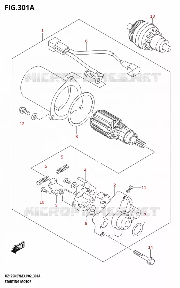 STARTMOTOR Suzuki SCOOTER 125 ACCESS 2023  UZ125NEY M3 (P19)