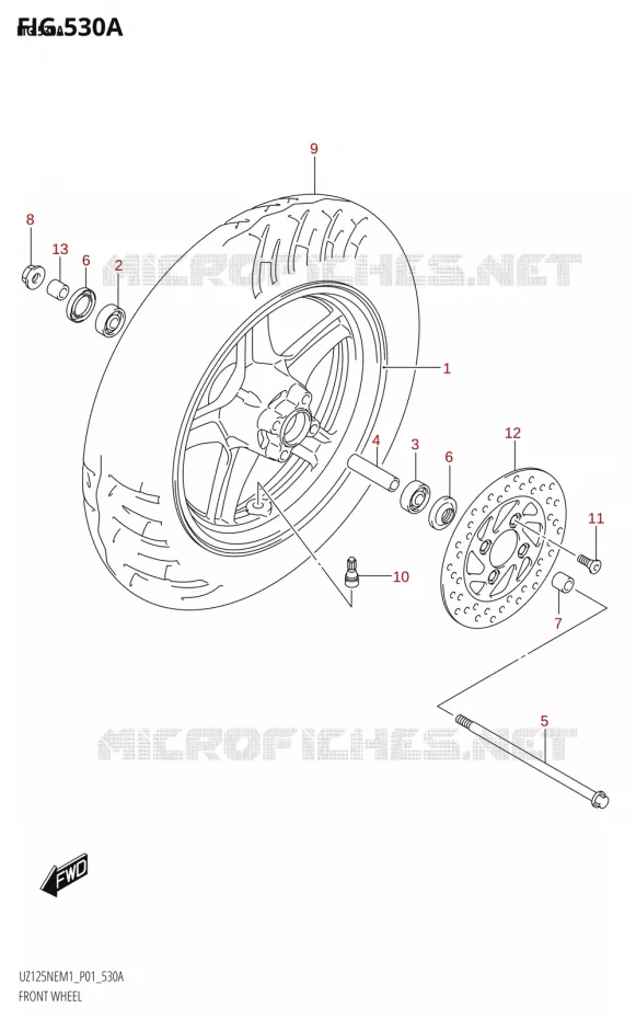 VOORWIEL Suzuki SCOOTER 125 ACCESS 2023  UZ125NEY M3 (P19)