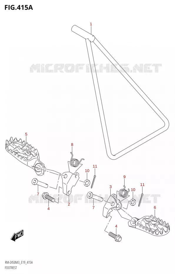 FOOTREST Suzuki MOTO 450 RM-Z 2023  RM-Z450 M3 (E19)